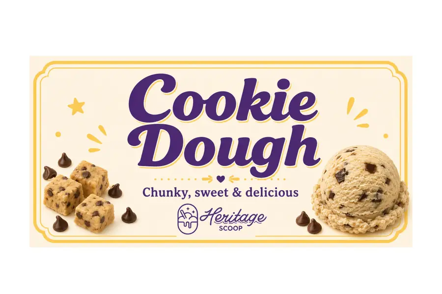 Cookie Dough at Heritage Scoop in Prosper, Texas