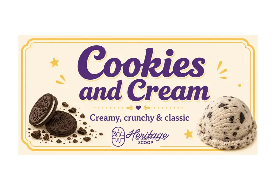 Cookies and Cream at Heritage Scoop in Prosper, Texas