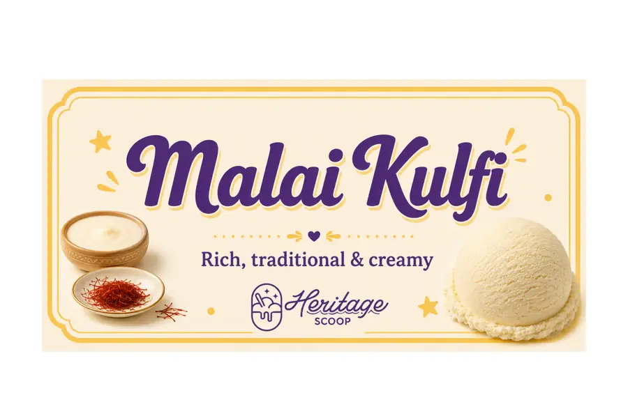 Malai Kulfi at Heritage Scoop in Prosper, Texas