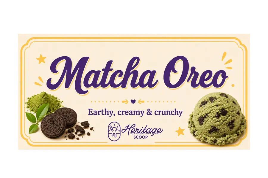 Matcha Oreo at Heritage Scoop in Prosper, Texas
