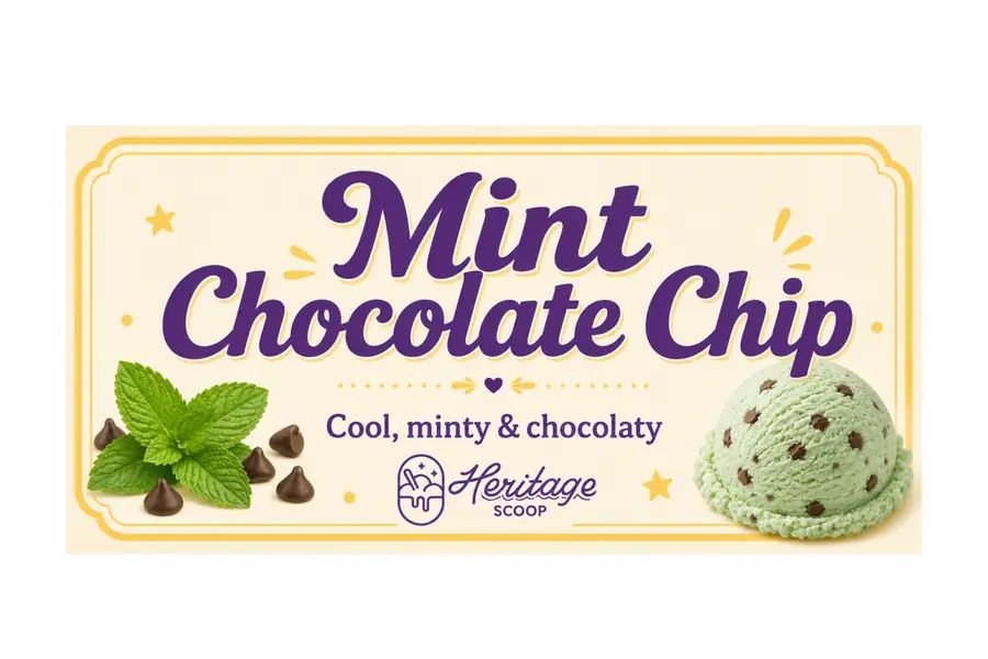 Mint Chocolate Chip at Heritage Scoop in Prosper, Texas