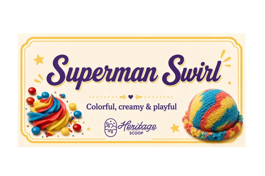 Superman Swirl at Heritage Scoop in Prosper, Texas
