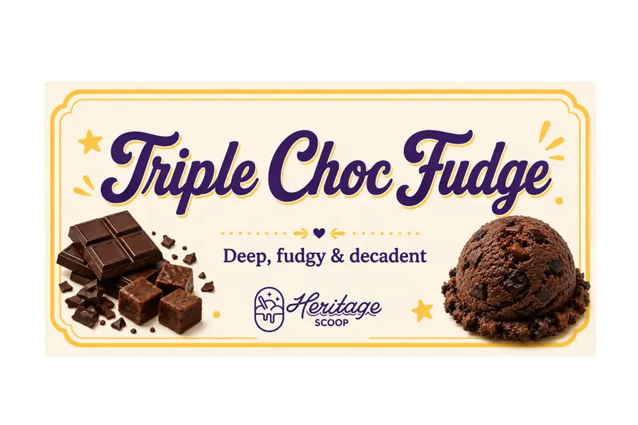 Triple Choc Fudge at Heritage Scoop in Prosper, Texas