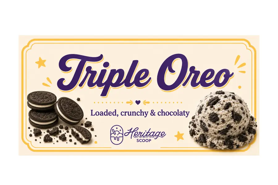 Triple Oreo at Heritage Scoop in Prosper, Texas