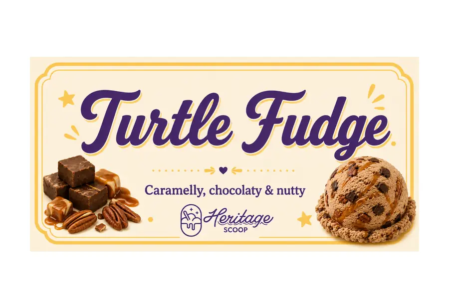 Turtle Fudge at Heritage Scoop in Prosper, Texas