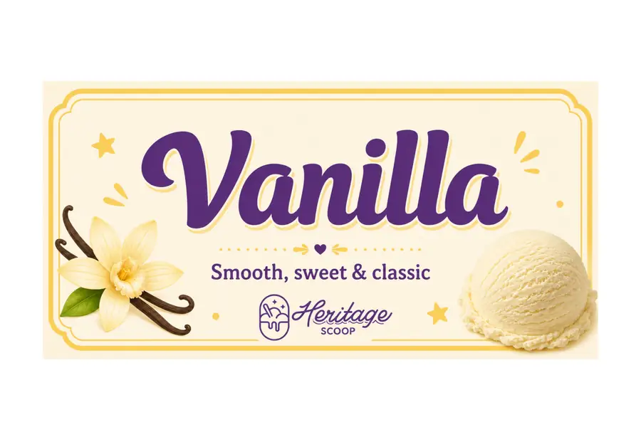 Vanilla at Heritage Scoop in Prosper, Texas